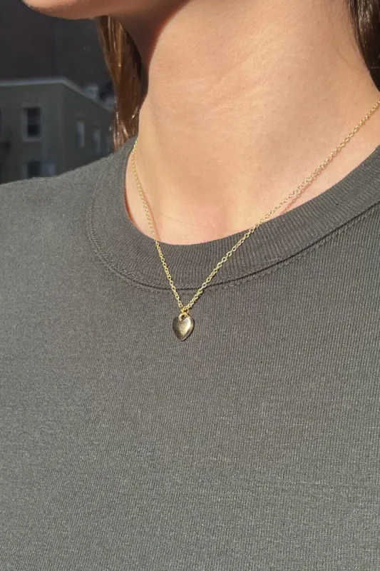 Copper Solid Heart Charm Necklace sold by Brandy Melville