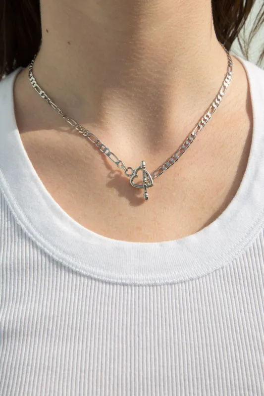 Heart Toggle Necklace sold by Brandy Melville