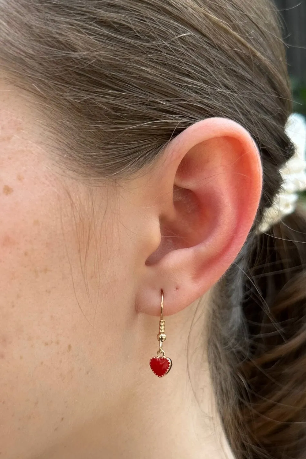 Enamel Heart Charm Earrings sold by Brandy Melville product image thumbnail 2