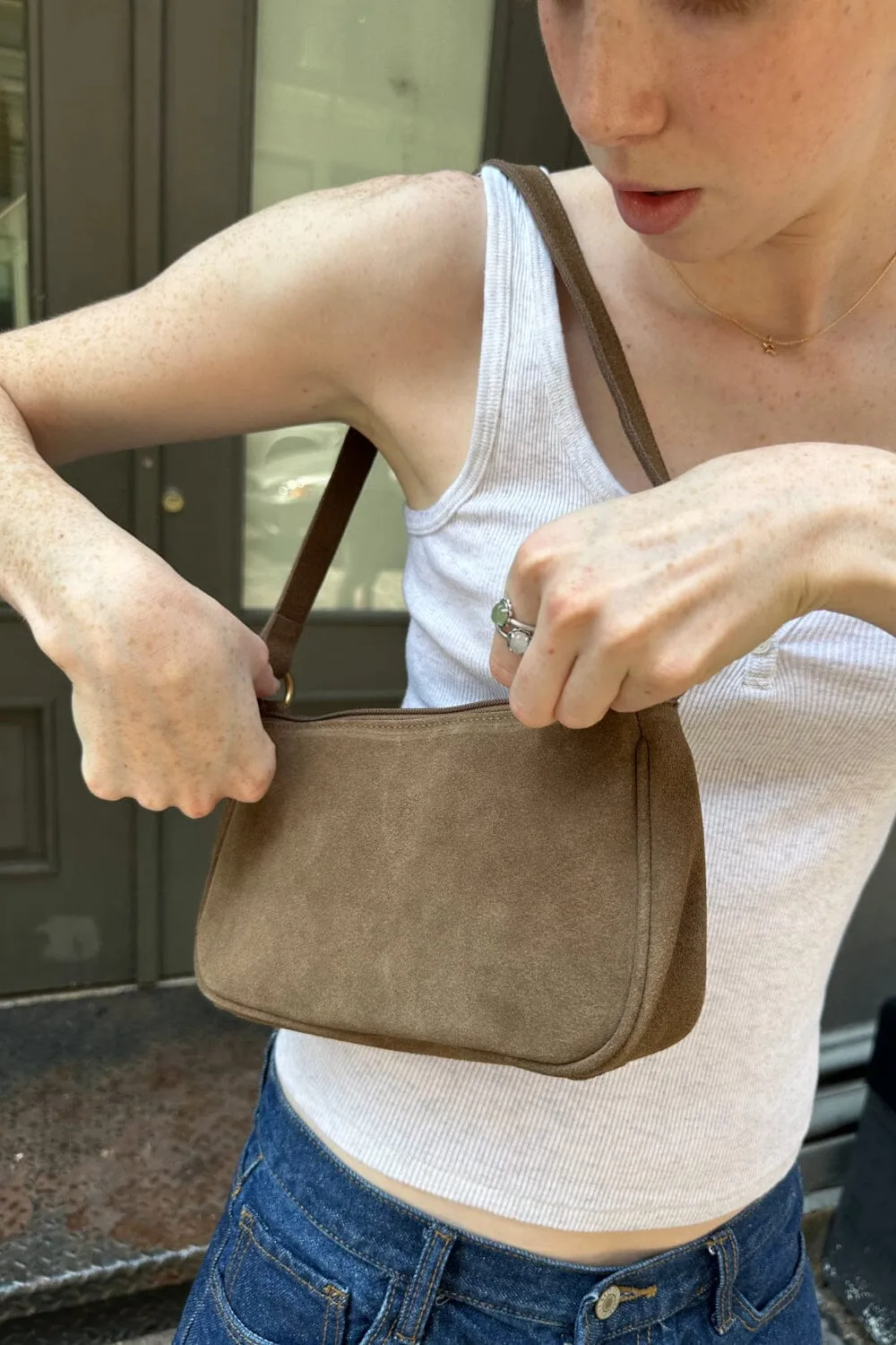 Small Suede Shoulder Bag Parallel