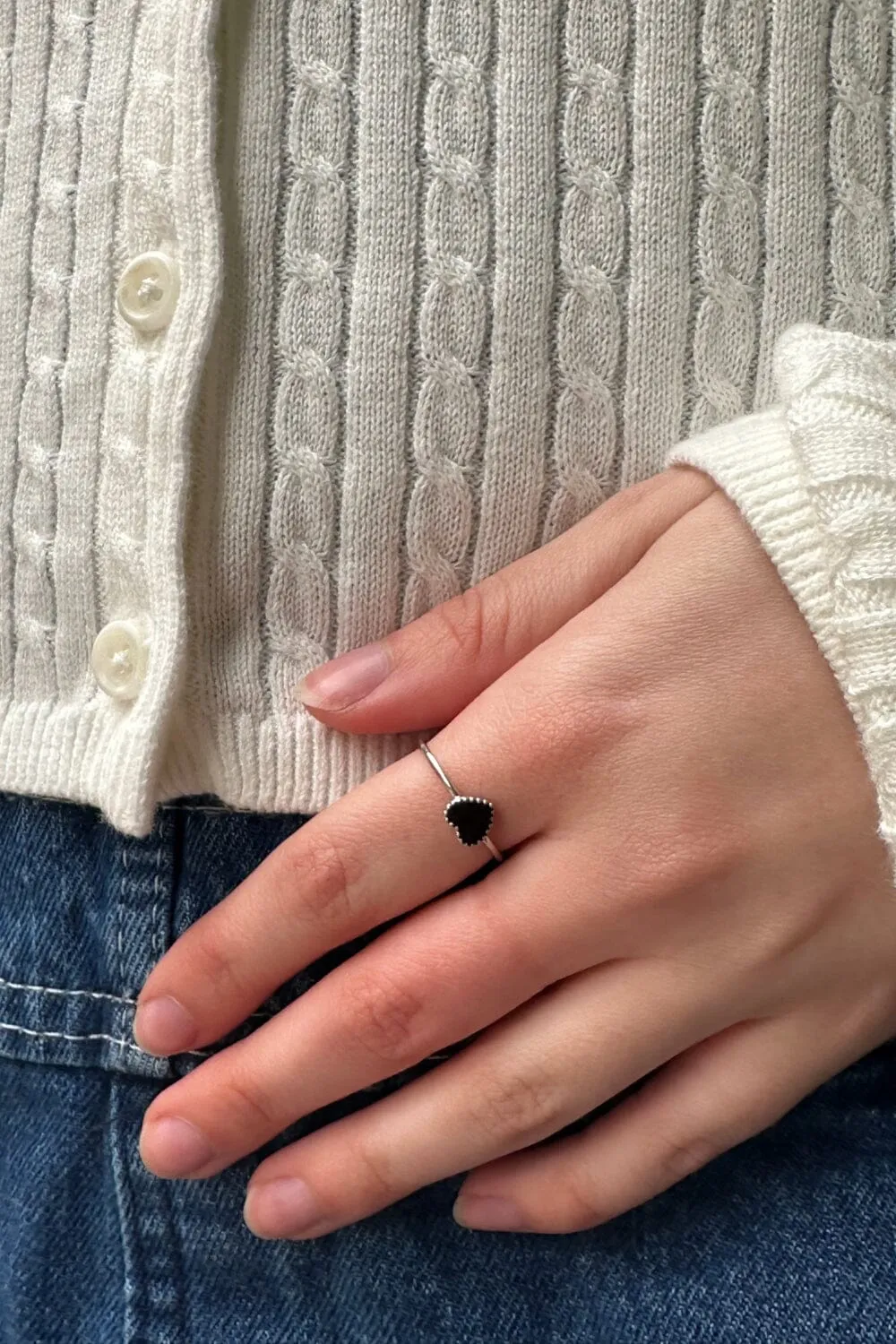 Enamel Heart Ring sold by Brandy Melville