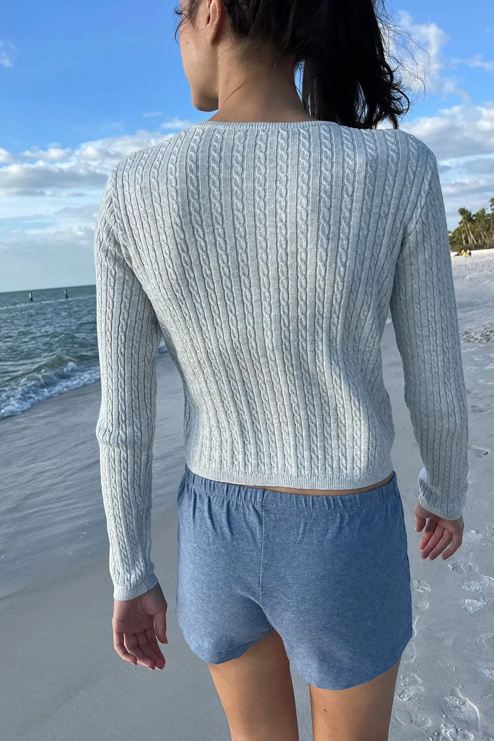 Zoe Cable Knit Cardigan sold by Brandy Melville product image thumbnail 4