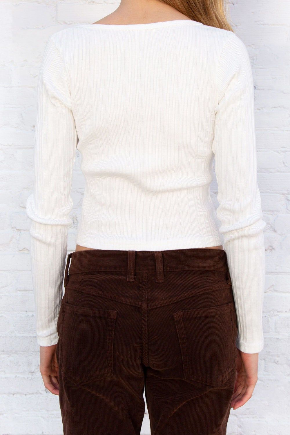 Zelly Ribbed Long Sleeve Top sold by Brandy Melville product image thumbnail 3