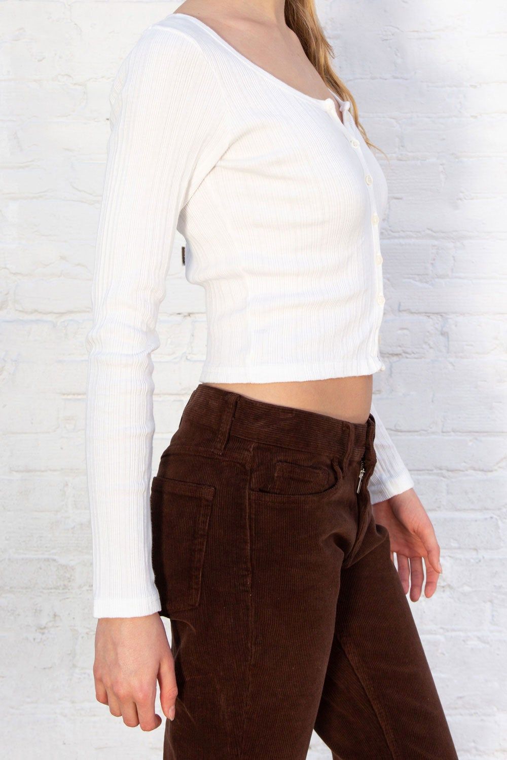Zelly Ribbed Long Sleeve Top sold by Brandy Melville product image thumbnail 2