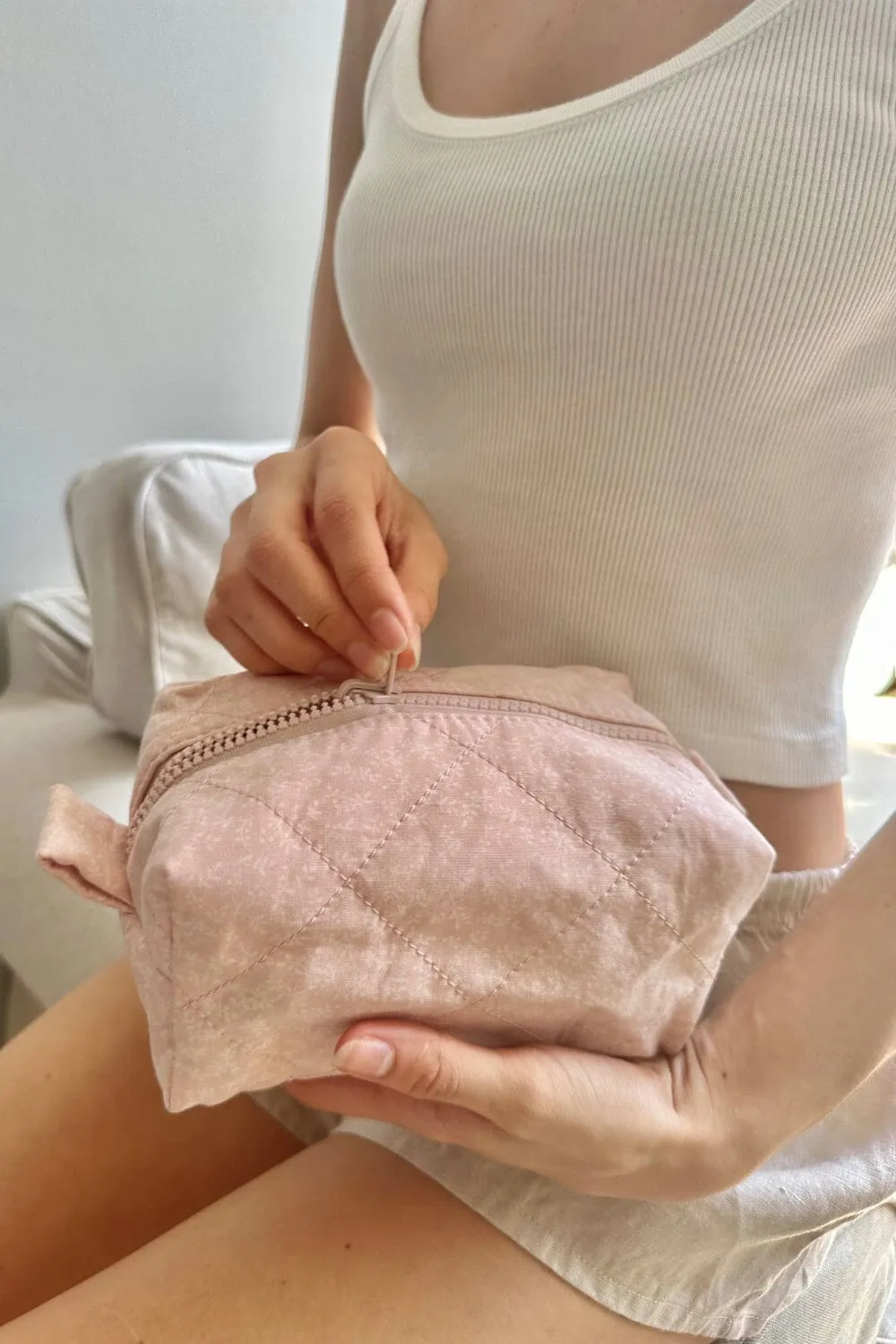 Floral Mini Makeup Bag sold by Brandy Melville