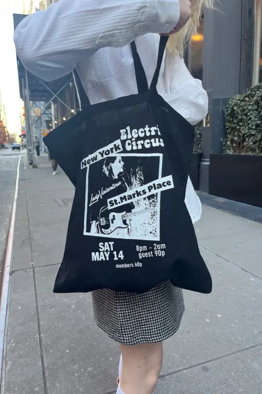 Black Electric Circus Tote made by Brandy Melville