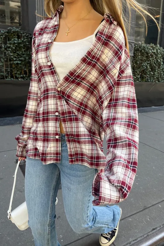 Hazel Flannel Top sold by Brandy Melville