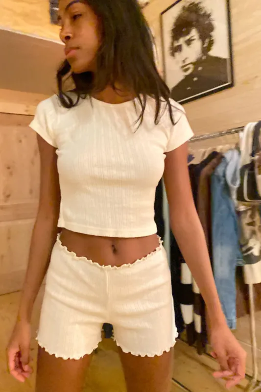 Ashlyn Eyelet Top sold by Brandy Melville