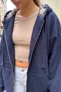 Christy Plaid Hoodie sold by Brandy Melville
