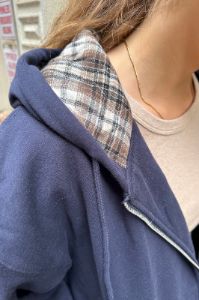 Christy Plaid Hoodie sold by Brandy Melville