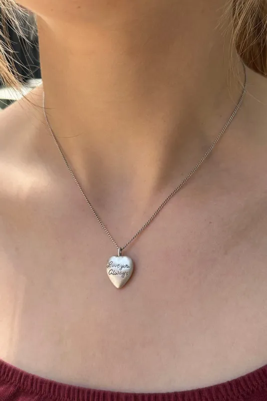 Love You Always Heart Necklace sold by Brandy Melville
