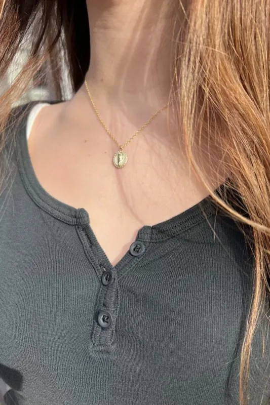 Mother Mary Necklace sold by Brandy Melville