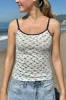 Skylar Floral Eyelet Tank sold by Brandy Melville
