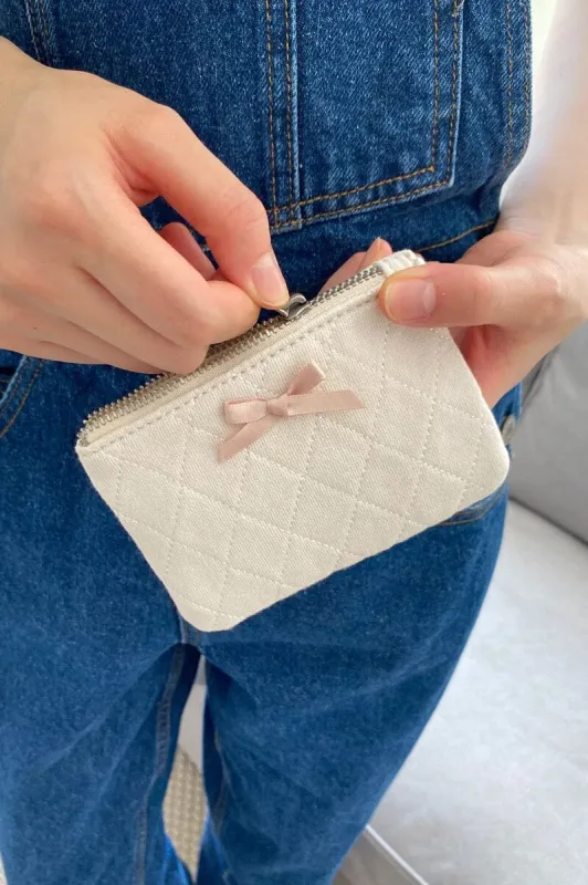 Pink Bow Coin Purse sold by Brandy Melville