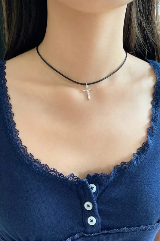 Cross Rope Necklace sold by Brandy Melville