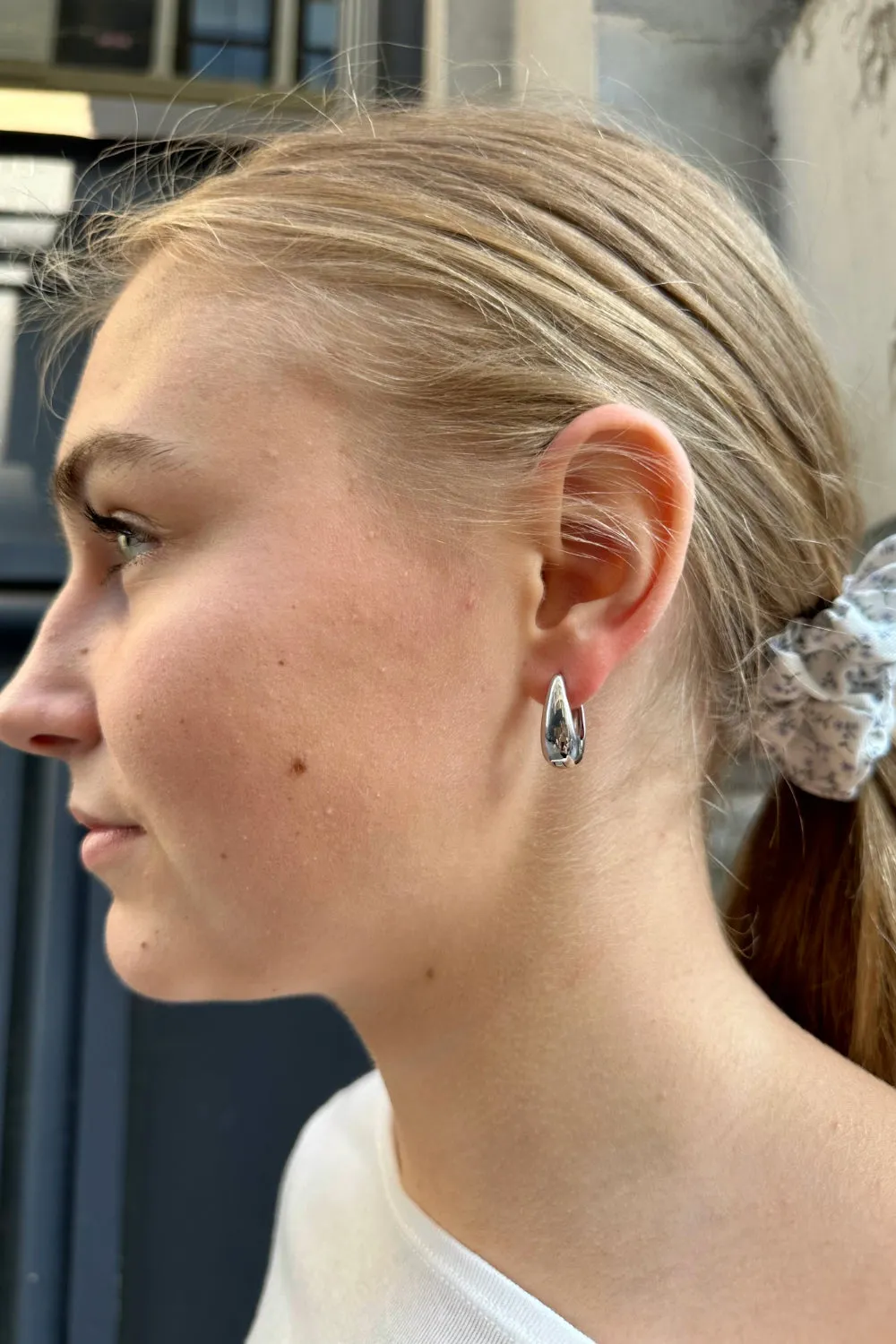 Silver Hoop Earrings sold by Brandy Melville