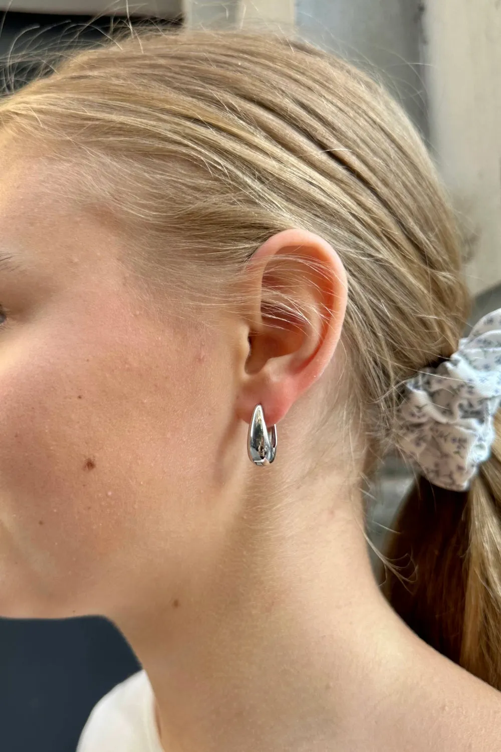 Silver Hoop Earrings sold by Brandy Melville product image thumbnail 2