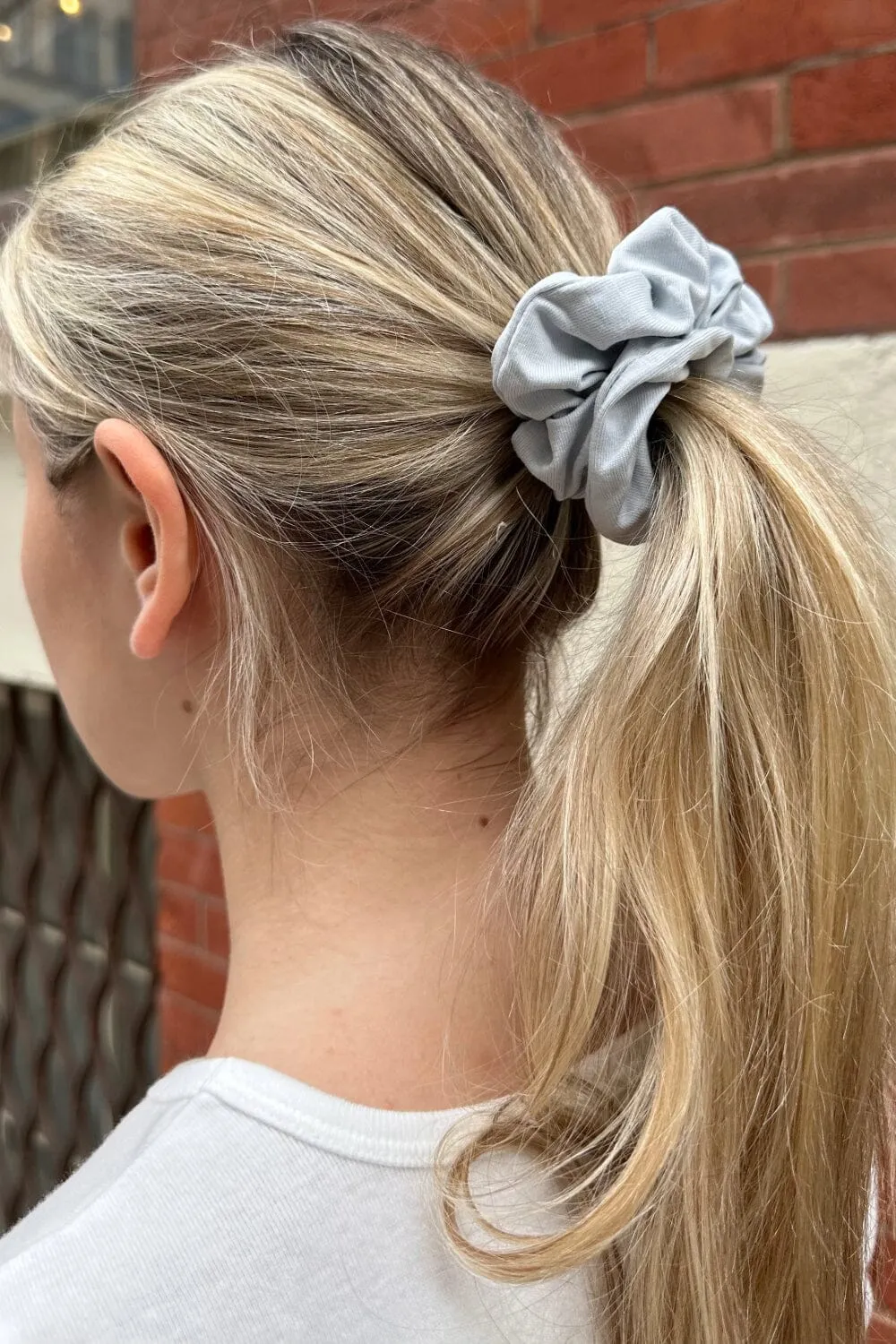 Light Blue Scrunchie sold by Brandy Melville