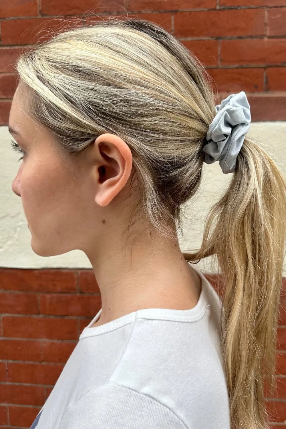 Light Blue Scrunchie sold by Brandy Melville product image thumbnail 3