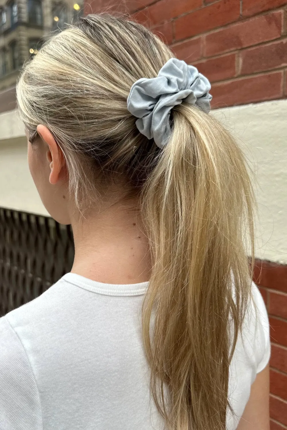Light Blue Scrunchie sold by Brandy Melville product image thumbnail 2