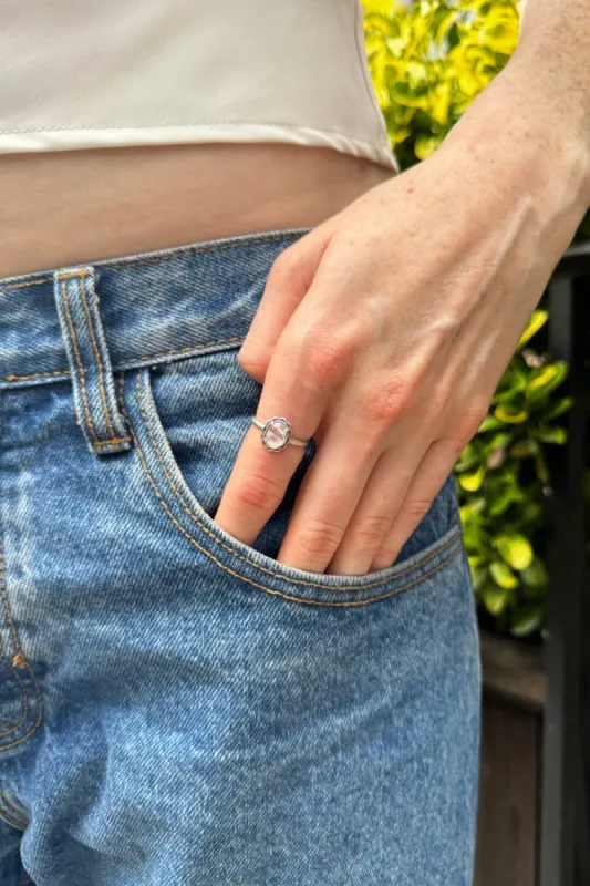 Crystal Oval Ring sold by Brandy Melville