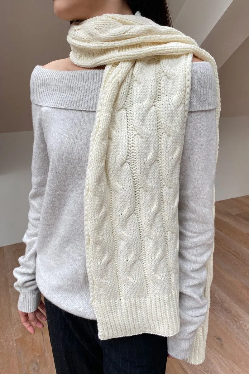 Cable Knit Scarf sold by Brandy Melville product image thumbnail 3