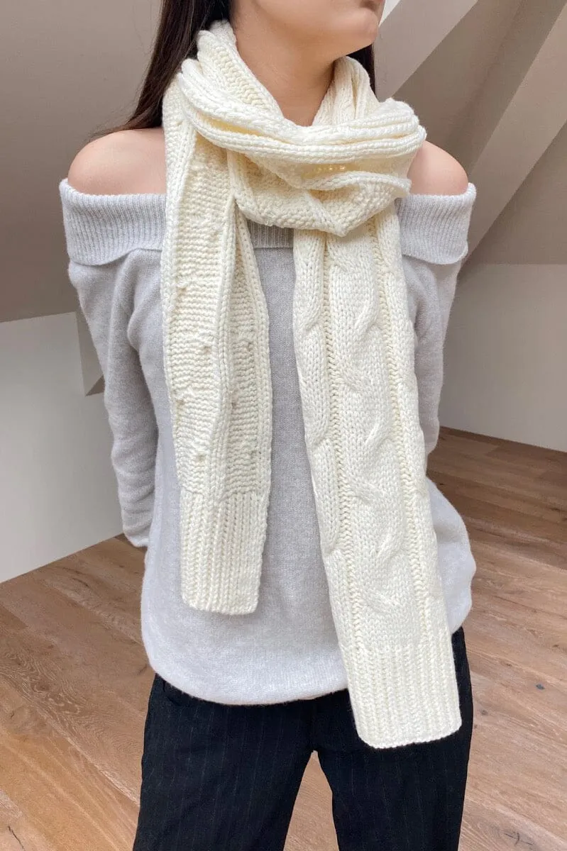 Cable Knit Scarf sold by Brandy Melville