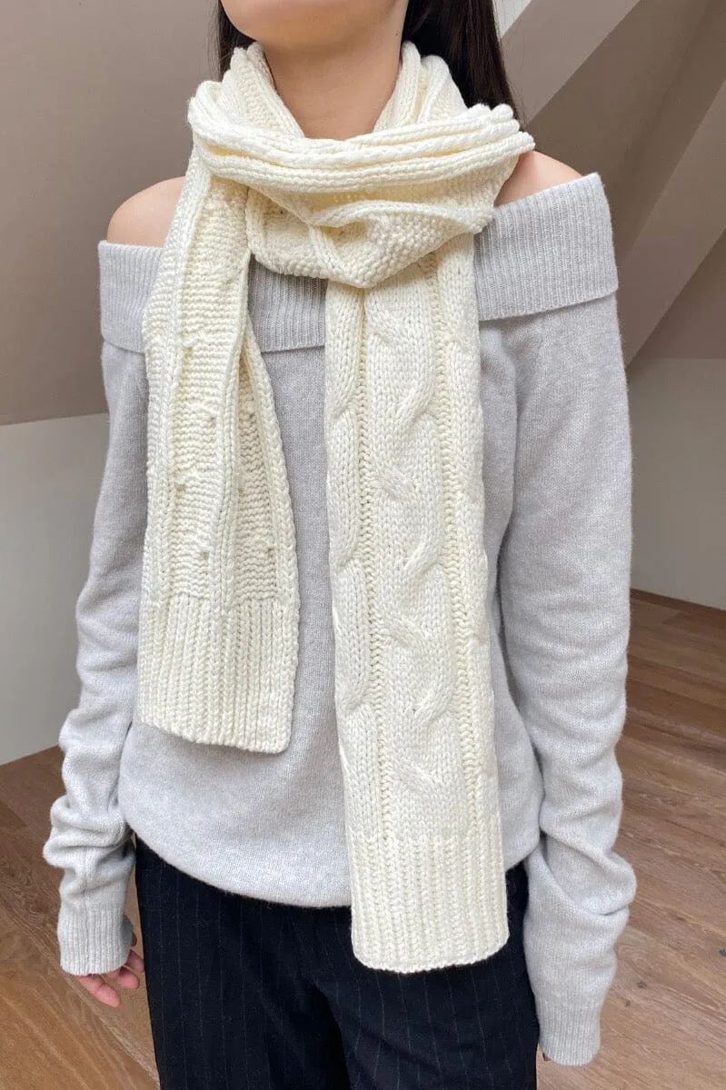 Cable Knit Scarf sold by Brandy Melville product image thumbnail 2