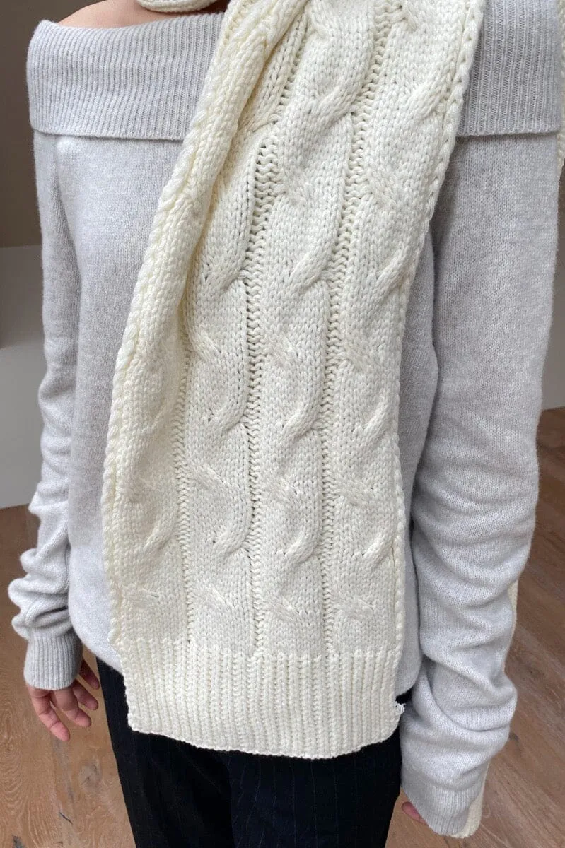 Cable Knit Scarf sold by Brandy Melville product image thumbnail 5