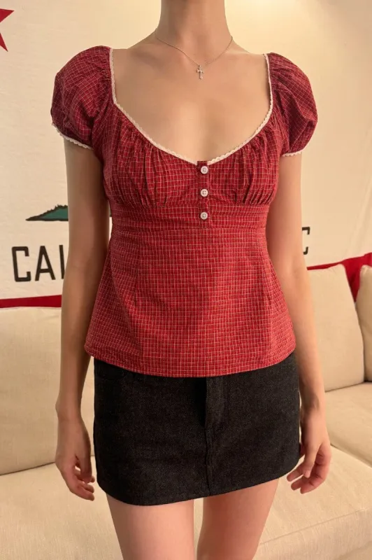 Blair Plaid Top sold by Brandy Melville