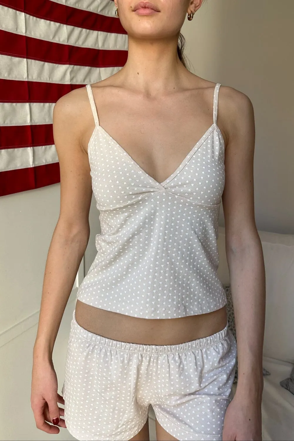 Amara Hearts Tank sold by Brandy Melville