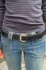 Faux Leather Buckle Belt sold by Brandy Melville