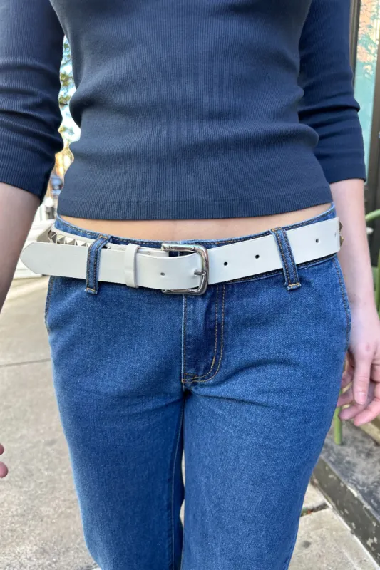 Studs White Belt sold by Brandy Melville