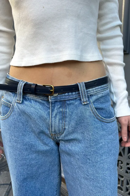 Faux Leather Buckle Belt sold by Brandy Melville