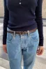Faux Leather Buckle Belt sold by Brandy Melville