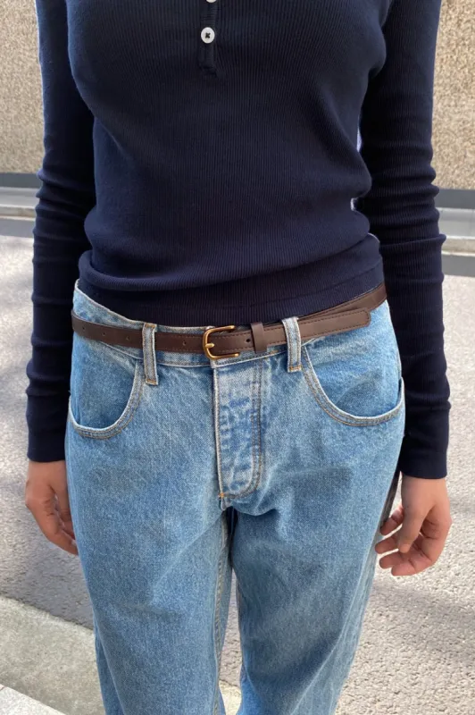 Faux Leather Buckle Belt sold by Brandy Melville