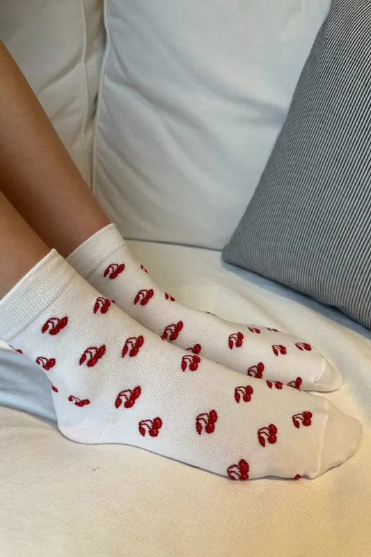 Cherries Socks sold by Brandy Melville