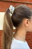 Navy Blue Heart Scrunchie sold by Brandy Melville