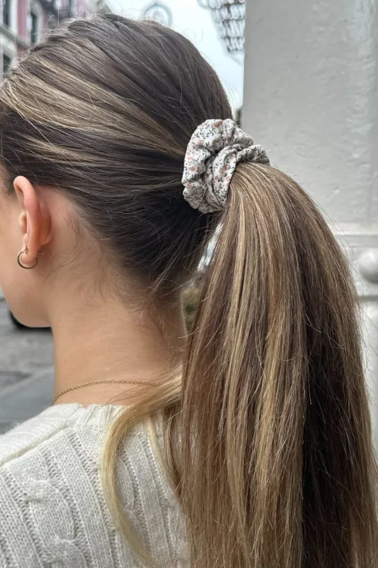 Peach Florals Scrunchie sold by Brandy Melville