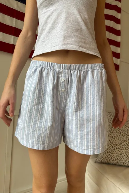 Keira Long Striped Boxer Shorts sold by Brandy Melville