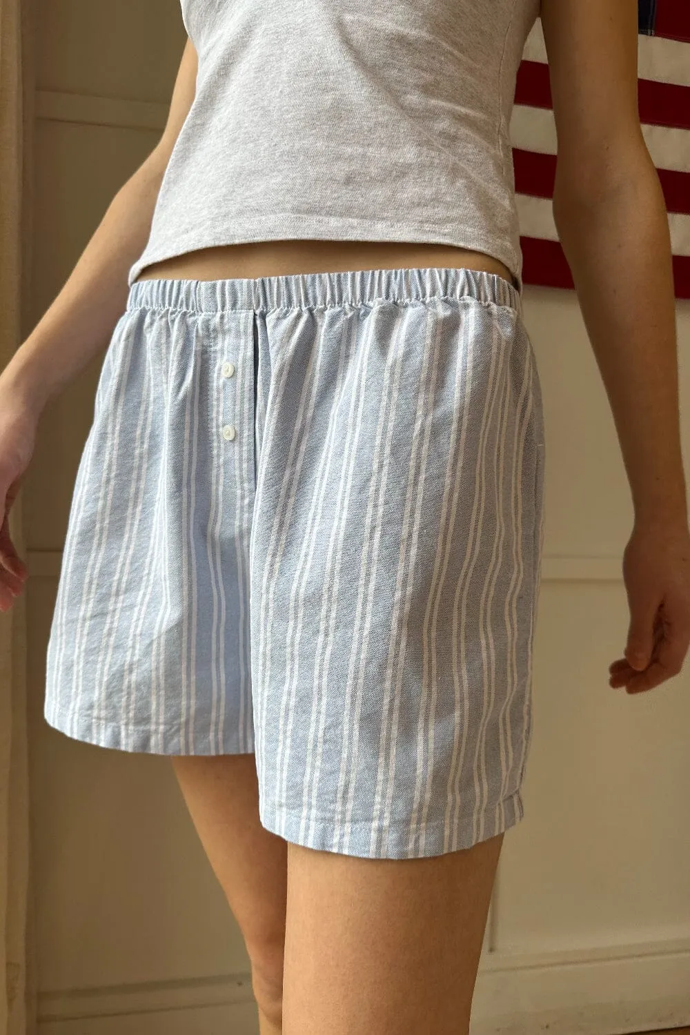 Keira Long Striped Boxer Shorts sold by Brandy Melville product image thumbnail 3
