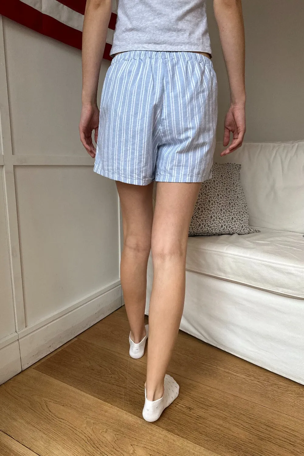 Keira Long Striped Boxer Shorts sold by Brandy Melville product image thumbnail 4