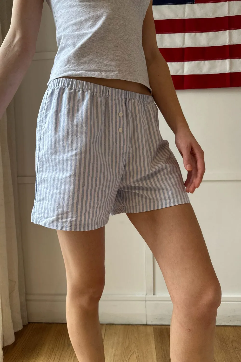 Keira Long Striped Boxer Shorts sold by Brandy Melville product image thumbnail 2