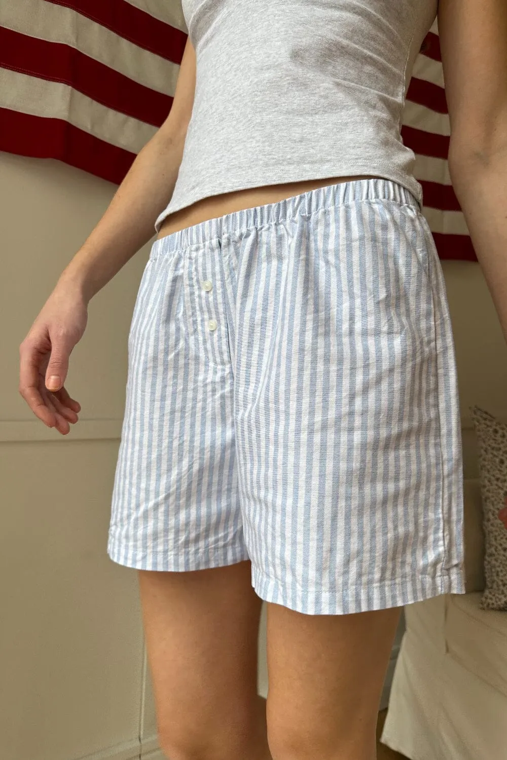 Keira Long Striped Boxer Shorts sold by Brandy Melville product image thumbnail 3