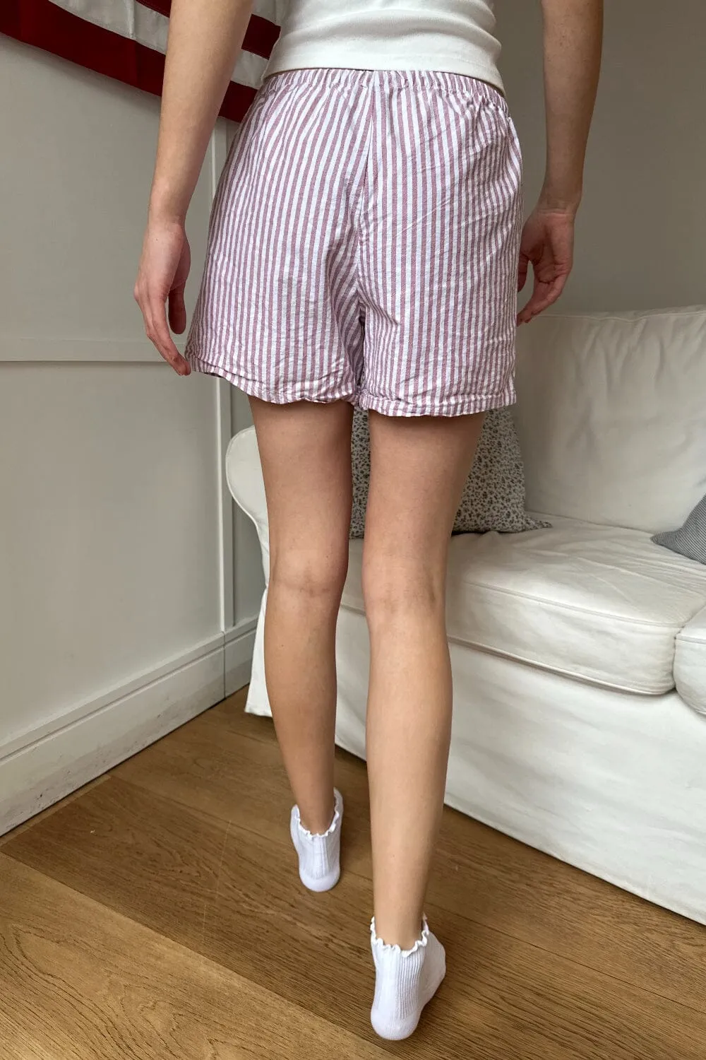 Keira Long Striped Boxer Shorts sold by Brandy Melville product image thumbnail 4