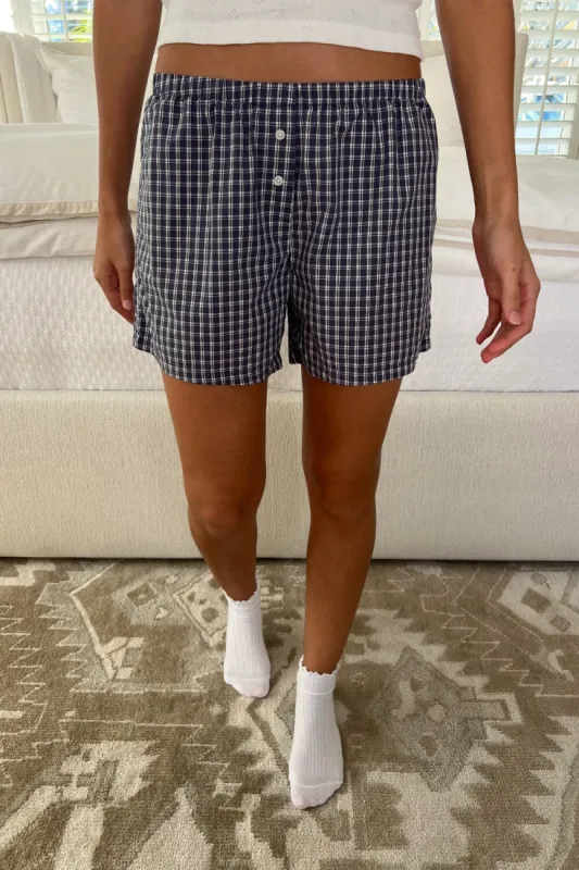 Keira Long Gingham Boxer Shorts sold by Brandy Melville