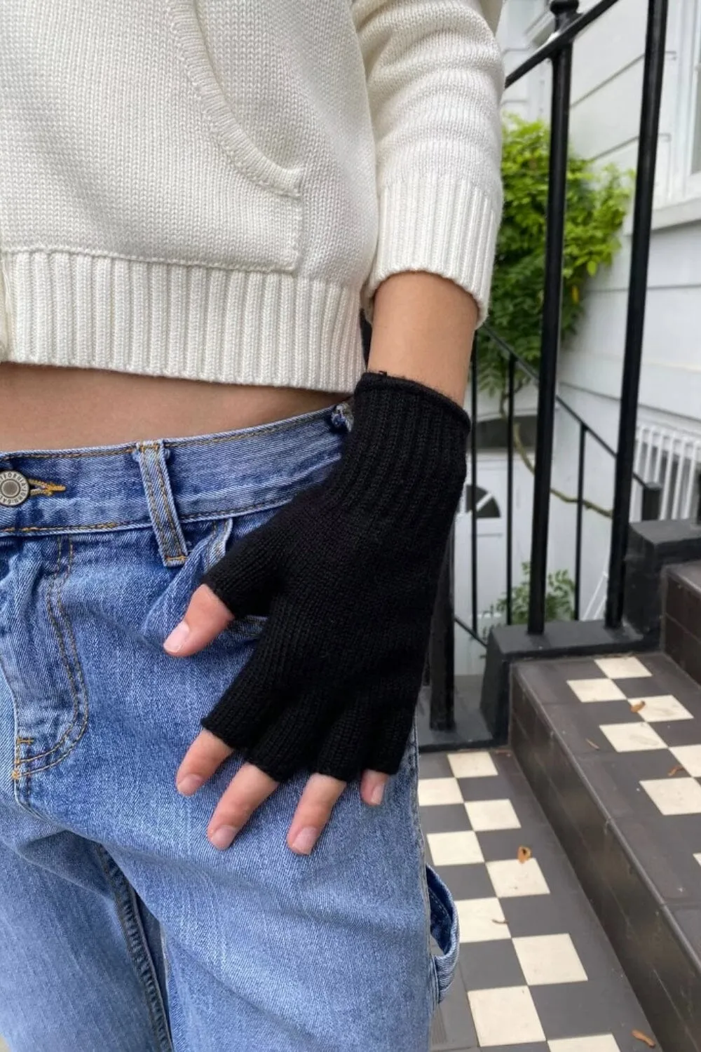 Fingerless Wool Gloves sold by Brandy Melville product image thumbnail 4