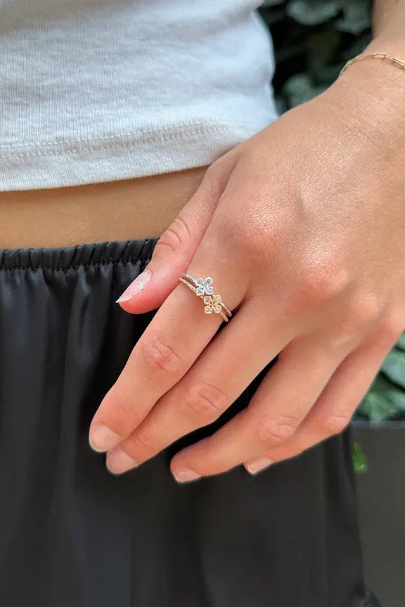 Gold Silver Set Ring sold by Brandy Melville