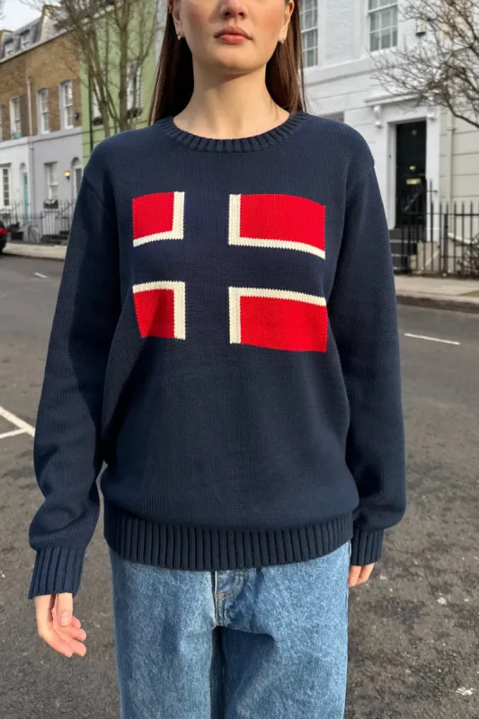 Nico Norwegian Flag Sweater sold by Brandy Melville