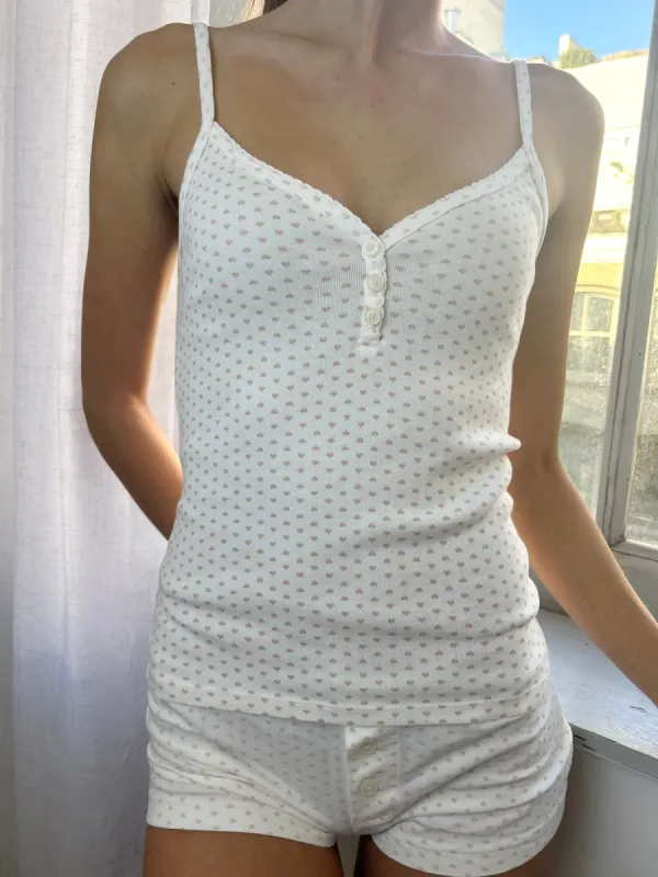 Lorene Heart Top sold by Brandy Melville